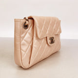 ★最終価格★SALE【6cd4468-k】シャネル ショルダーバッグ マトラッセ Wチェーン パリスソウル レザー カーフスキン ピンク シルバー金具【中古】レディース