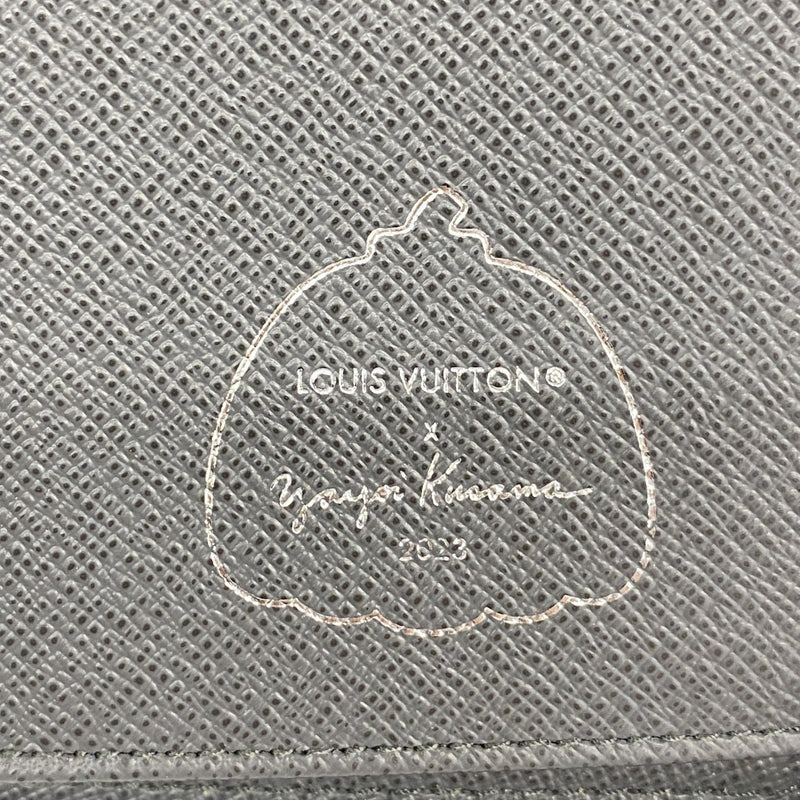 【6cd4563-k】ルイヴィトン 長財布 モノグラム・エクリプス リバース ジッピーウォレットヴェルティカル M81971 グレー ブラック 草間彌生コラボ【中古】メンズ