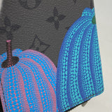 【6cd4563-k】ルイヴィトン 長財布 モノグラム・エクリプス リバース ジッピーウォレットヴェルティカル M81971 グレー ブラック 草間彌生コラボ【中古】メンズ