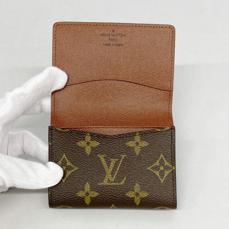 【6cd4595-k】ルイヴィトン 名刺入れ モノグラム アンヴェロップカルトドゥヴィジット M62920 ブラウン【中古】メンズ レディース ユニセックス