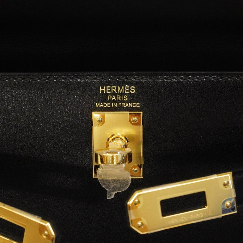 ★SALE【6cd4671-e-g】エルメス ハンドバッグ ケリー25 タデラクト ブラック ゴールド金具 K刻印 2wayバッグ【中古】レディース