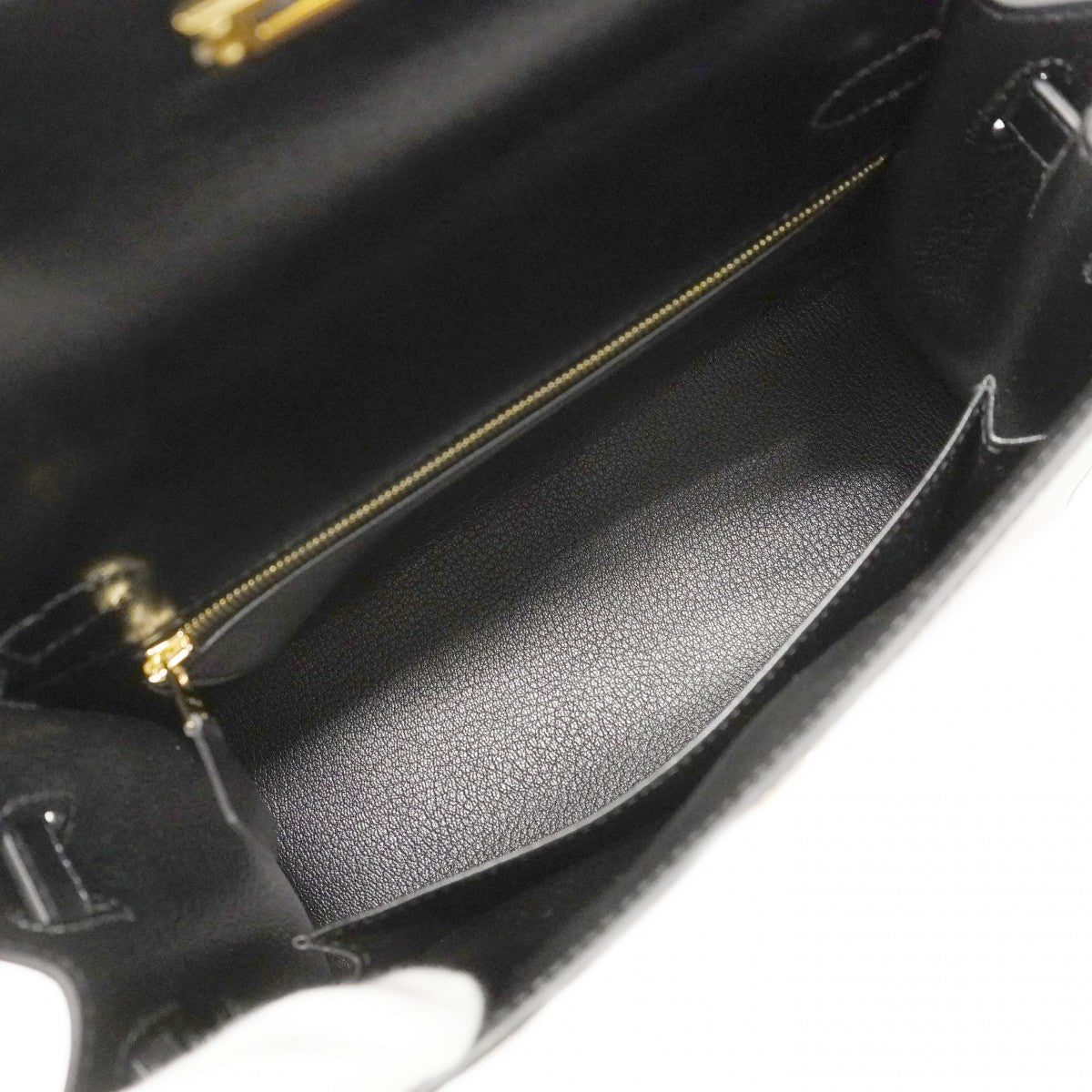 ★SALE【6cd4671-e-g】エルメス ハンドバッグ ケリー25 タデラクト ブラック ゴールド金具 K刻印 2wayバッグ【中古】レディース