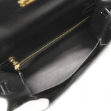 ★SALE【6cd4671-e-g】エルメス ハンドバッグ ケリー25 タデラクト ブラック ゴールド金具 K刻印 2wayバッグ【中古】レディース