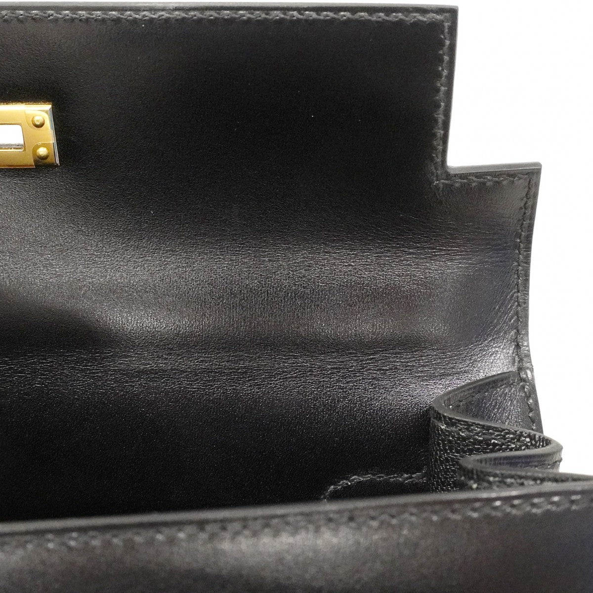 ★SALE【6cd4671-e-g】エルメス ハンドバッグ ケリー25 タデラクト ブラック ゴールド金具 K刻印 2wayバッグ【中古】レディース