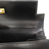 ★SALE【6cd4671-e-g】エルメス ハンドバッグ ケリー25 タデラクト ブラック ゴールド金具 K刻印 2wayバッグ【中古】レディース