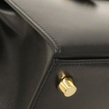 ★SALE【6cd4671-e-g】エルメス ハンドバッグ ケリー25 タデラクト ブラック ゴールド金具 K刻印 2wayバッグ【中古】レディース