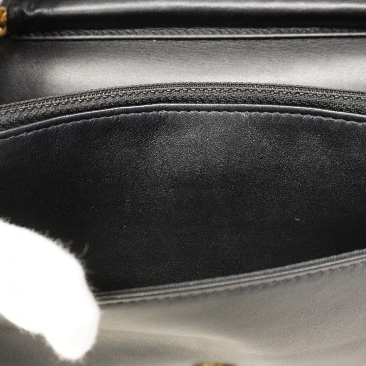 ★SALE【6cd4675】シャネル ショルダーウォレット ボーイシャネル キャビアスキン ブラック ゴールド金具【中古】レディース