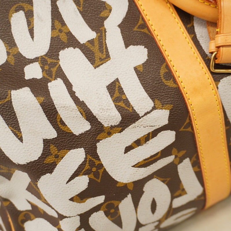 ★SALE【6cd4719】ルイヴィトン ボストンバッグ モノグラム・グラフィティ キーポル 50 M92197 ブラウン アルジャン【中古】メンズ レディース ユニセックス