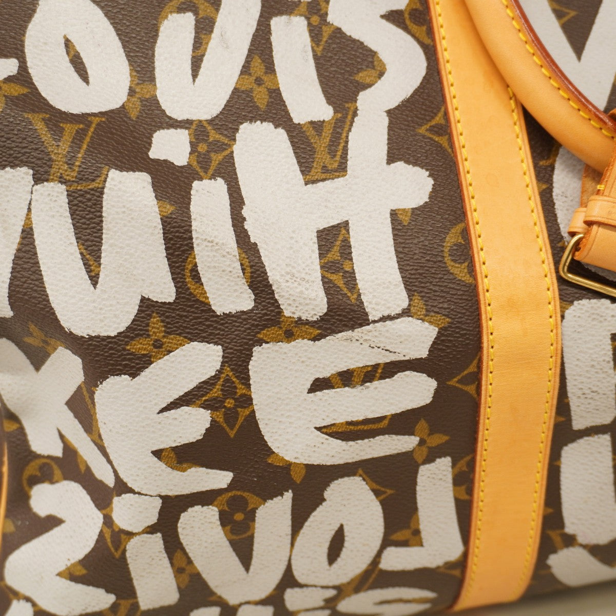★SALE【6cd4719】ルイヴィトン ボストンバッグ モノグラム・グラフィティ キーポル 50 M92197 ブラウン アルジャン【中古】メンズ レディース ユニセックス