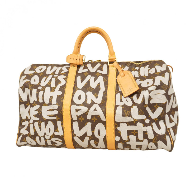 ★SALE【6cd4719】ルイヴィトン ボストンバッグ モノグラム・グラフィティ キーポル 50 M92197 ブラウン アルジャン【中古】メンズ レディース ユニセックス