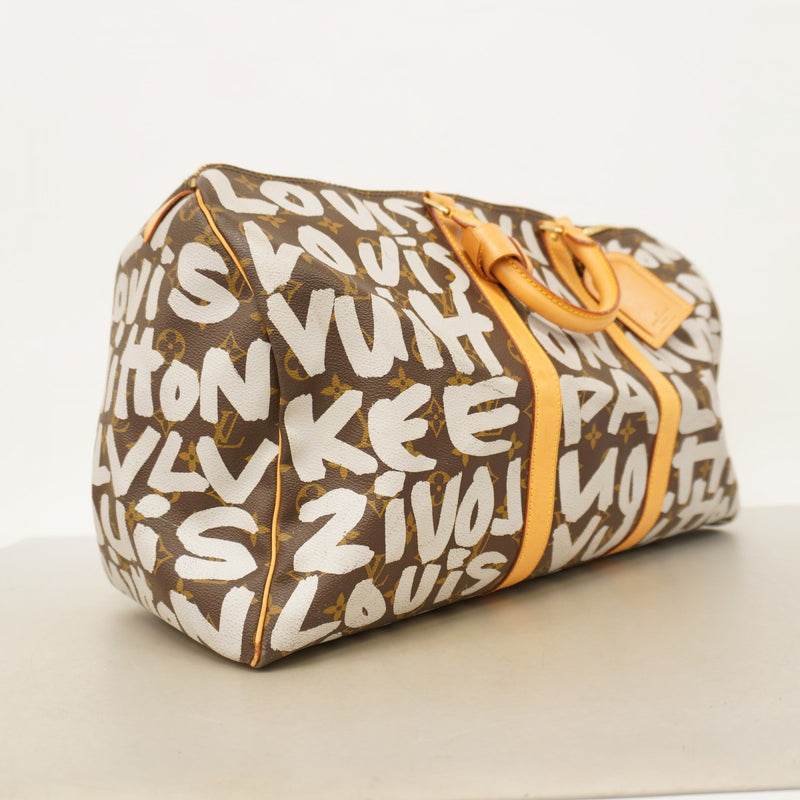 ★SALE【6cd4719】ルイヴィトン ボストンバッグ モノグラム・グラフィティ キーポル 50 M92197 ブラウン アルジャン【中古】メンズ レディース ユニセックス