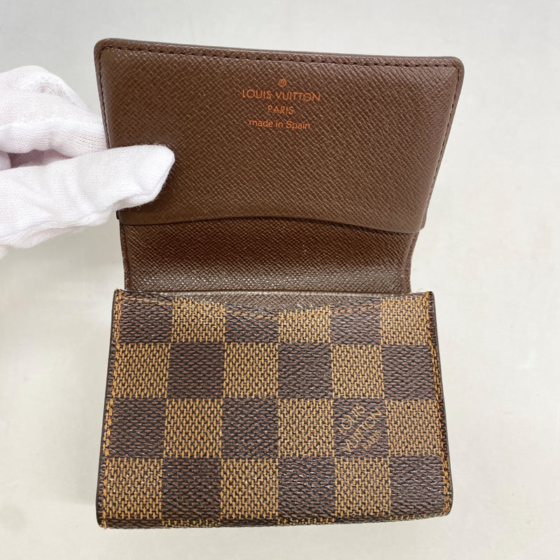 ★SALE【6cd4764】ルイヴィトン カードケース ダミエ アンヴェロップカルトドゥヴィジット N62920 エベヌ【中古】メンズ レディース ユニセックス