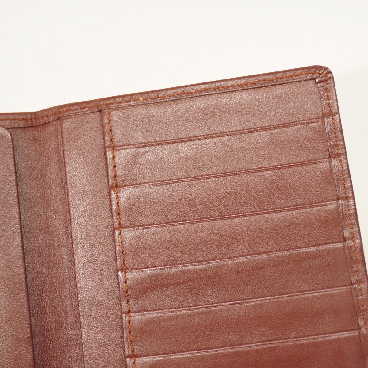 【6cd4840】カルティエ 長札入れ マスト レザー ボルドー ゴールド金具【中古】メンズ レディース ユニセックス