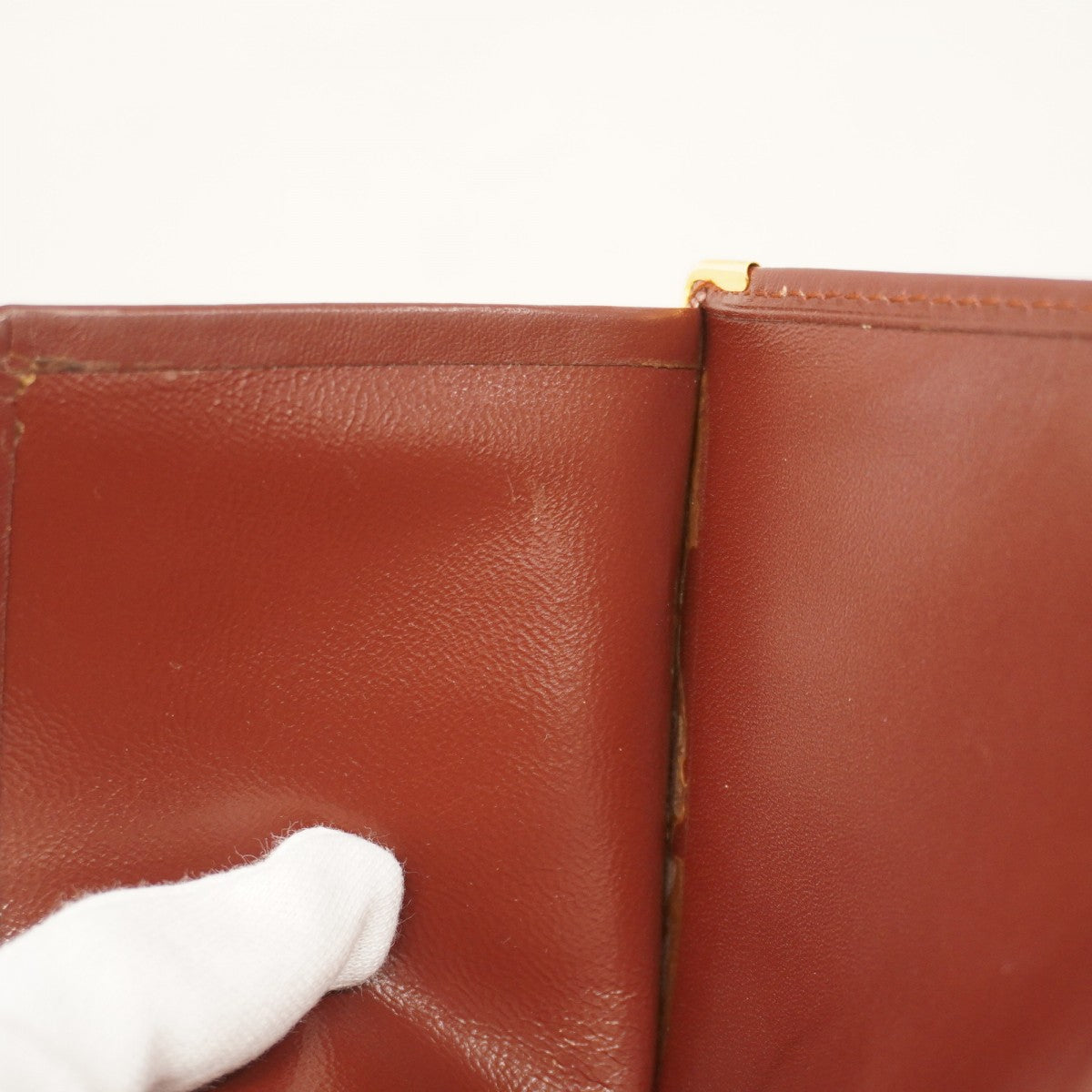 【6cd4840】カルティエ 長札入れ マスト レザー ボルドー ゴールド金具【中古】メンズ レディース ユニセックス