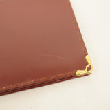 【6cd4840】カルティエ 長札入れ マスト レザー ボルドー ゴールド金具【中古】メンズ レディース ユニセックス