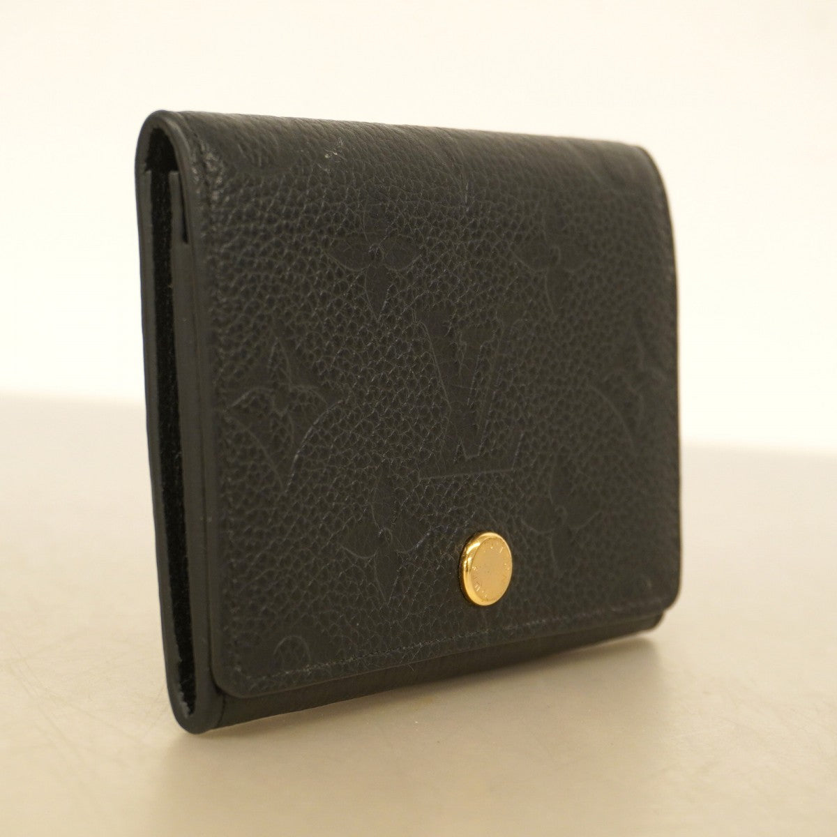 【6cd4892-k】ルイヴィトン 名刺入れ モノグラム・アンプラント アンヴェロップカルトドゥヴィジット M58456 ノワール【中古】メンズ レディース ユニセックス