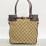 ★SALE【6cd4896-k】グッチ トートバッグ GGキャンバス 107757 キャンバス ブラウン ゴールド金具【中古】レディース