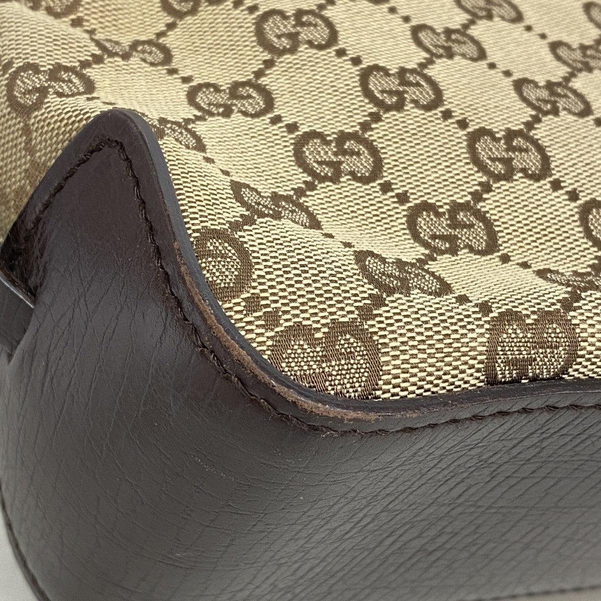 ★SALE【6cd4896-k】グッチ トートバッグ GGキャンバス 107757 キャンバス ブラウン ゴールド金具【中古】レディース