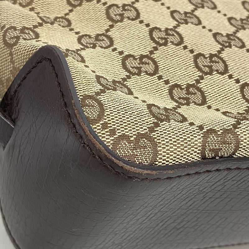 ★SALE【6cd4896-k】グッチ トートバッグ GGキャンバス 107757 キャンバス ブラウン ゴールド金具【中古】レディース