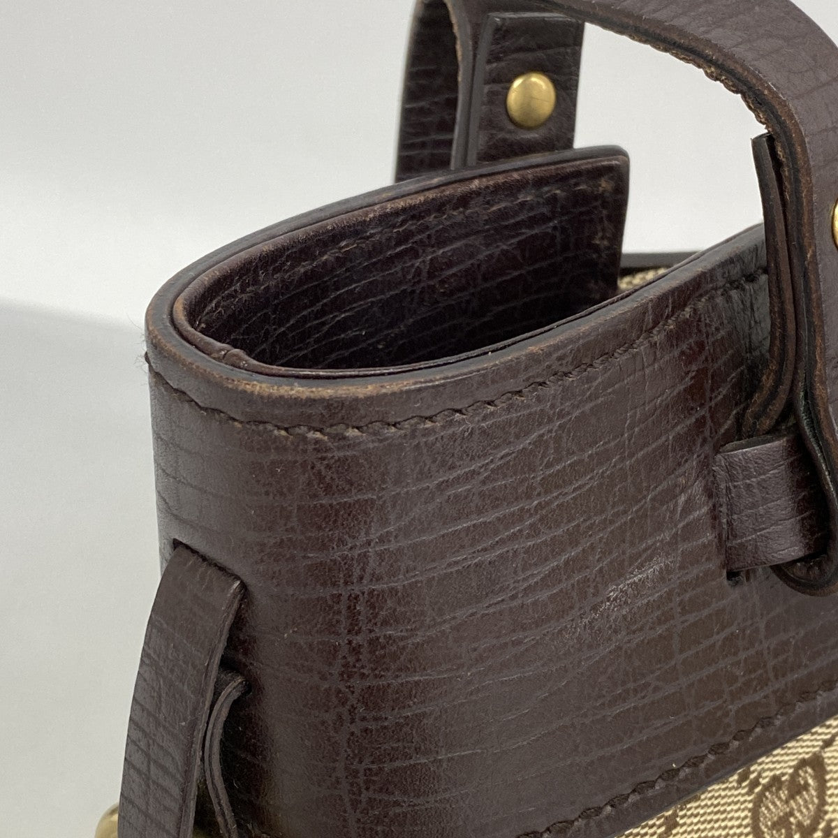 ★SALE【6cd4896-k】グッチ トートバッグ GGキャンバス 107757 キャンバス ブラウン ゴールド金具【中古】レディース