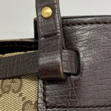 ★SALE【6cd4896-k】グッチ トートバッグ GGキャンバス 107757 キャンバス ブラウン ゴールド金具【中古】レディース