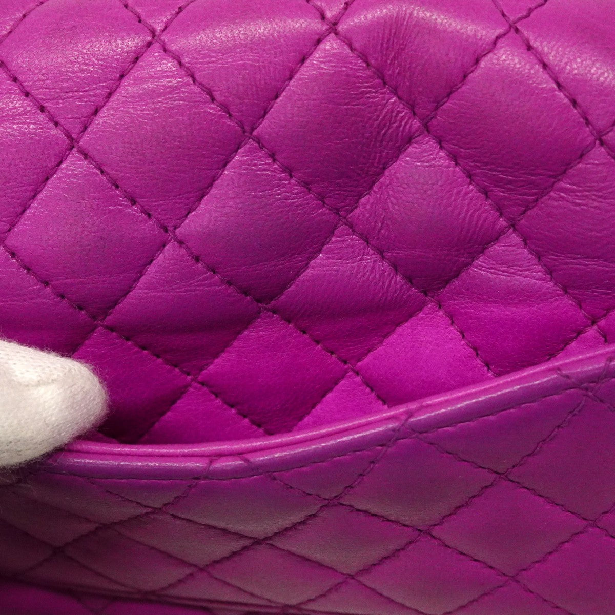 ★SALE【6cd4936】シャネル ショルダーバッグ ミニマトラッセ チェーンショルダー ラムスキン パープル シルバー金具【中古】レディース