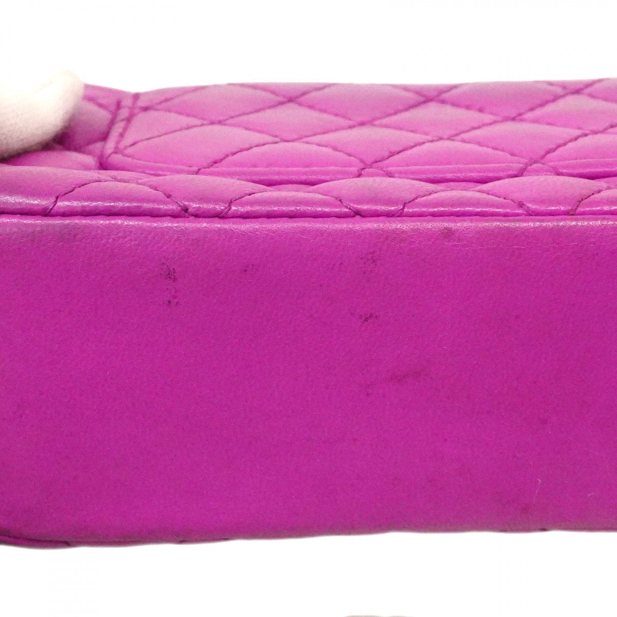 ★SALE【6cd4936】シャネル ショルダーバッグ ミニマトラッセ チェーンショルダー ラムスキン パープル シルバー金具【中古】レディース