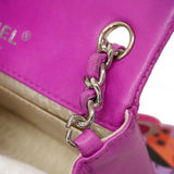 ★SALE【6cd4936】シャネル ショルダーバッグ ミニマトラッセ チェーンショルダー ラムスキン パープル シルバー金具【中古】レディース