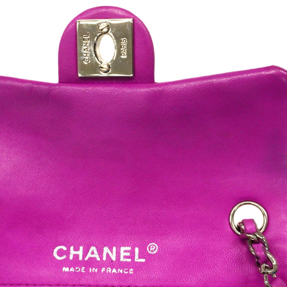 ★SALE【6cd4936】シャネル ショルダーバッグ ミニマトラッセ チェーンショルダー ラムスキン パープル シルバー金具【中古】レディース