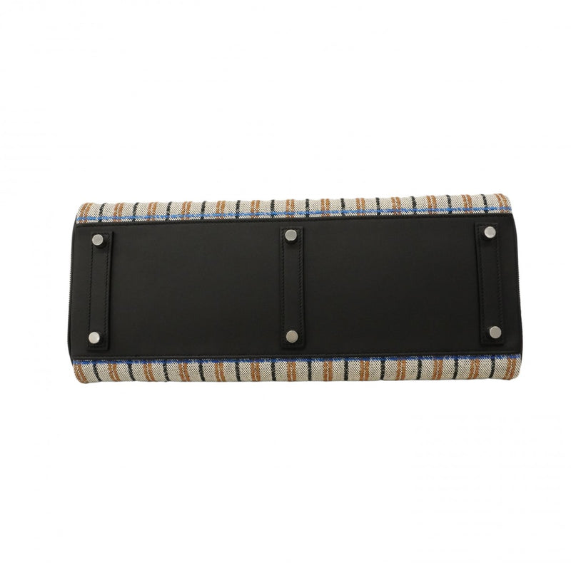 ★最終価格★SALE【6cd5349-g】エルメス ショルダーバッグ ショルダーバーキン39 トワルアッシュ スイフト ブラック シルバー金具 G刻印【中古】レディース