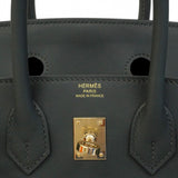 ★最終価格★SALE【6cd5765-g】エルメス ハンドバッグ バーキン25 スイフト ヴェールマングローブ シャンパンゴールド金具 K刻印【中古】レディース