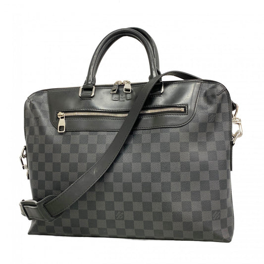 【6ce6241-k】ルイヴィトン ビジネスバッグ ダミエ・グラフィット PDJ ポルトドキュマンジュールNM N48260 ブラック 2wayバッグ【中古】メンズ