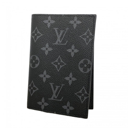 【6ce6363】ルイヴィトン パスポートケース モノグラム・エクリプス クーヴェルテュールパスポール NM M64501 ブラック【中古】メンズ