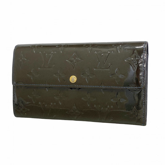 【6ce6492-k】ルイヴィトン 長財布 ヴェルニ ポルトフォイユサラ M91464 ブルーアンフィニ【中古】レディース