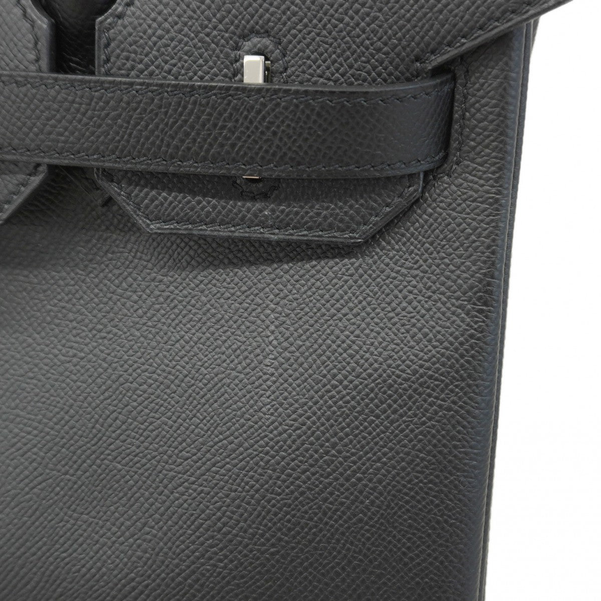 【6da0461-g】エルメス ハンドバッグ バーキン30 ヴォーエプソン ブラック シルバー金具 D刻印【中古】レディース