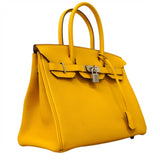 ★SALE【6da0678-g】エルメス ハンドバッグ バーキン30 トゴ ジョーヌアンブル シルバー金具 B刻印【中古】レディース