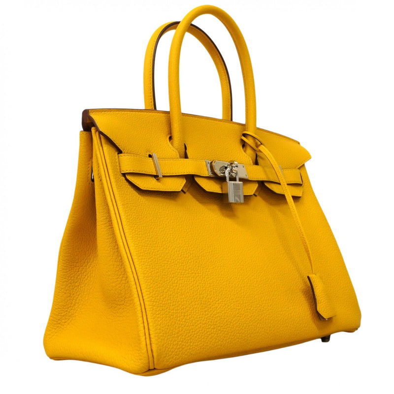 ★SALE【6da0678-g】エルメス ハンドバッグ バーキン30 トゴ ジョーヌアンブル シルバー金具 B刻印【中古】レディース