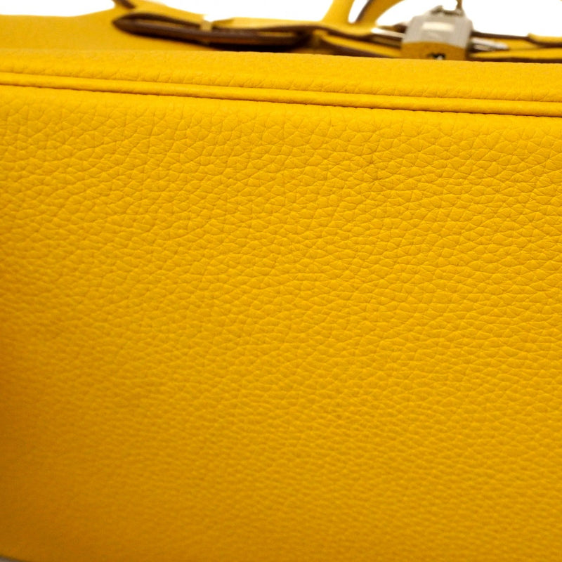 ★SALE【6da0678-g】エルメス ハンドバッグ バーキン30 トゴ ジョーヌアンブル シルバー金具 B刻印【中古】レディース