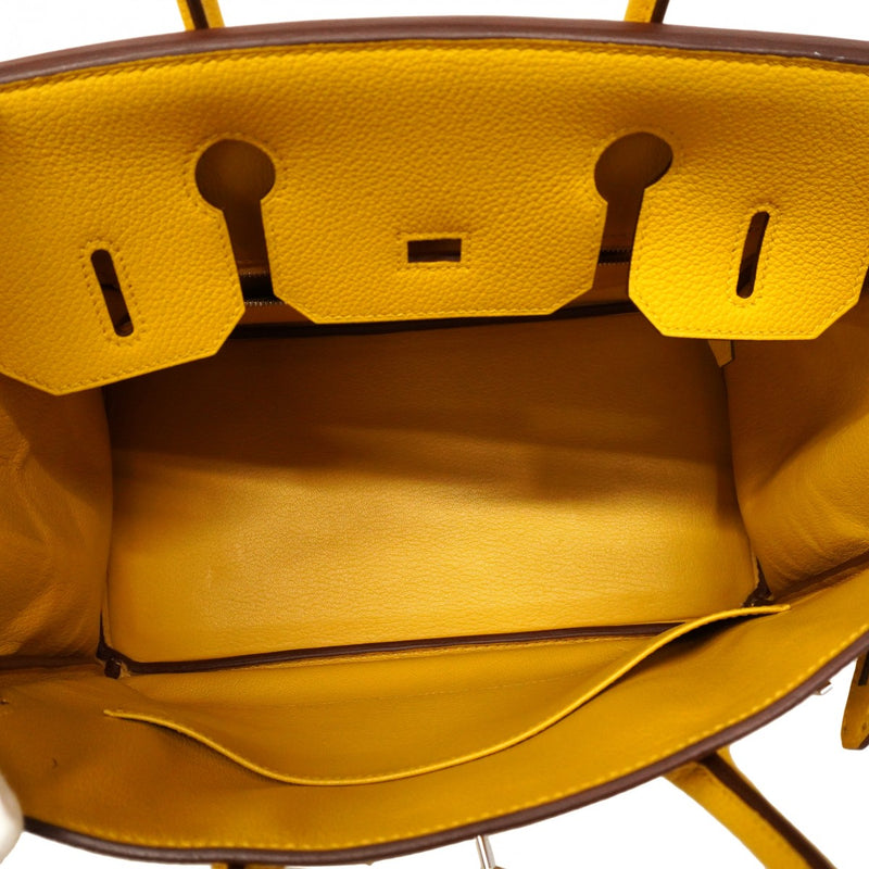 ★SALE【6da0678-g】エルメス ハンドバッグ バーキン30 トゴ ジョーヌアンブル シルバー金具 B刻印【中古】レディース