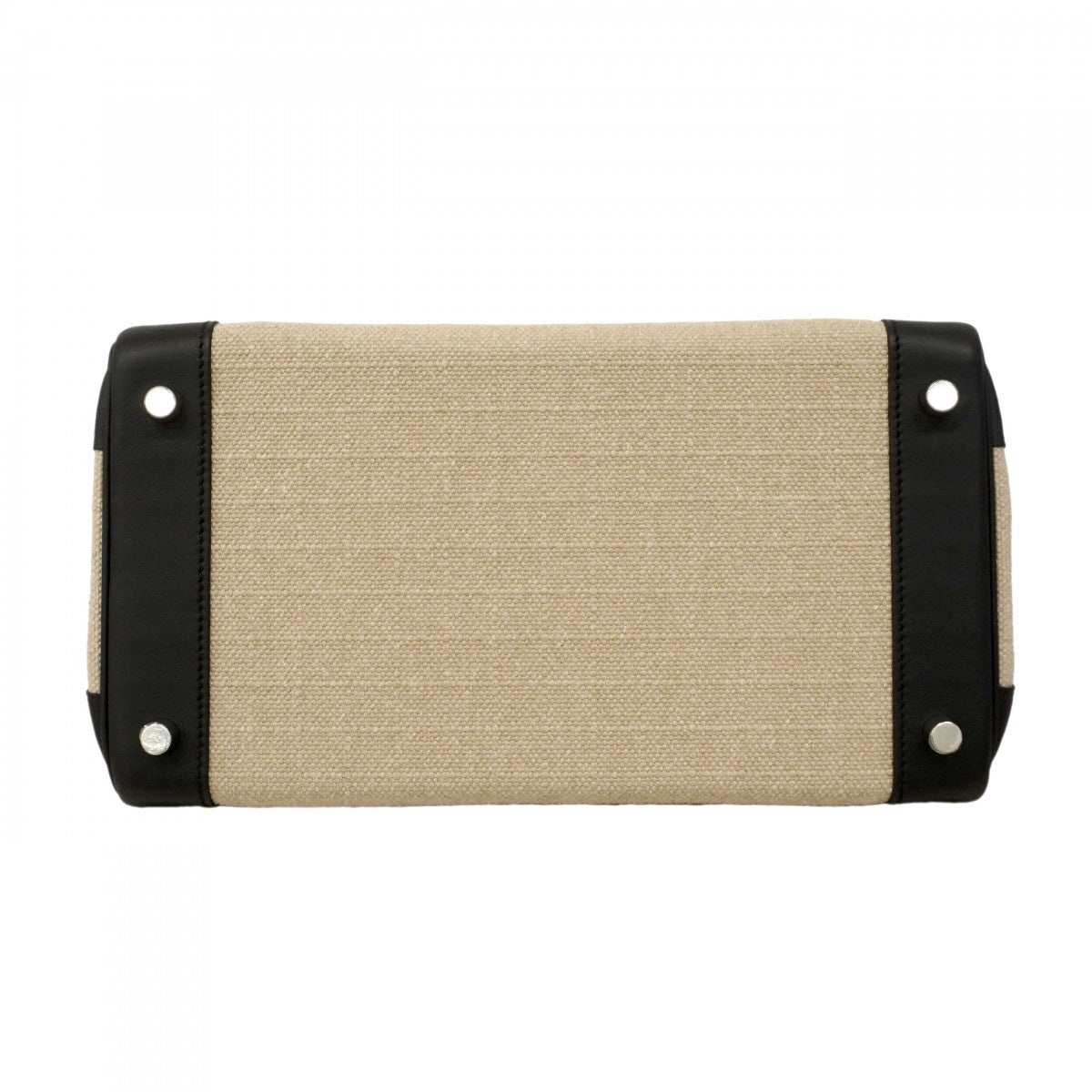 ★SALE【6da0679-g】エルメス ハンドバッグ バーキン30 スイフト トワルビヴァーク ブラック シルバー金具 W刻印【中古】レディース