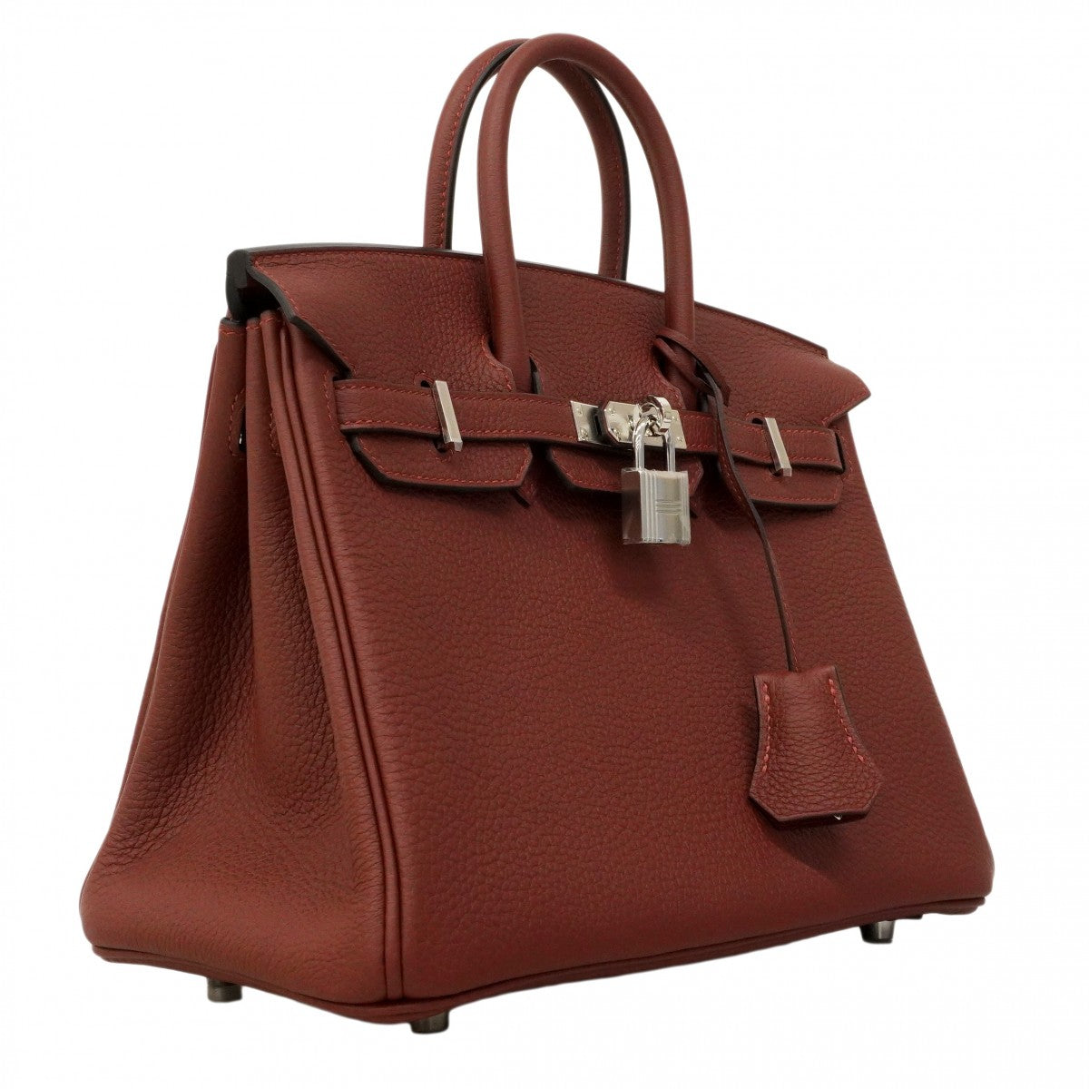 ★SALE【6da0680-g】エルメス ハンドバッグ バーキン25 トゴ ルージュアッシュ シルバー金具 G刻印【中古】レディース