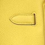★SALE【6da0743-g】エルメス ハンドバッグ バーキン30 トリヨンノビーヨ リモンチェッロ シルバー金具 G刻印【中古】レディース