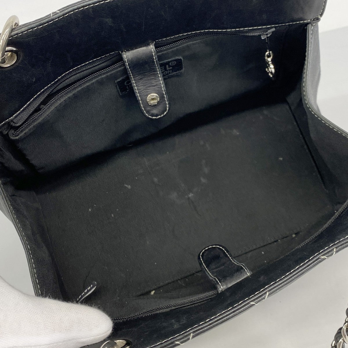 ★在庫処分★最終価格【6db1627-k】シャネル ハンドバッグ マトラッセ ラムスキン ブラック シルバー金具【中古】レディース