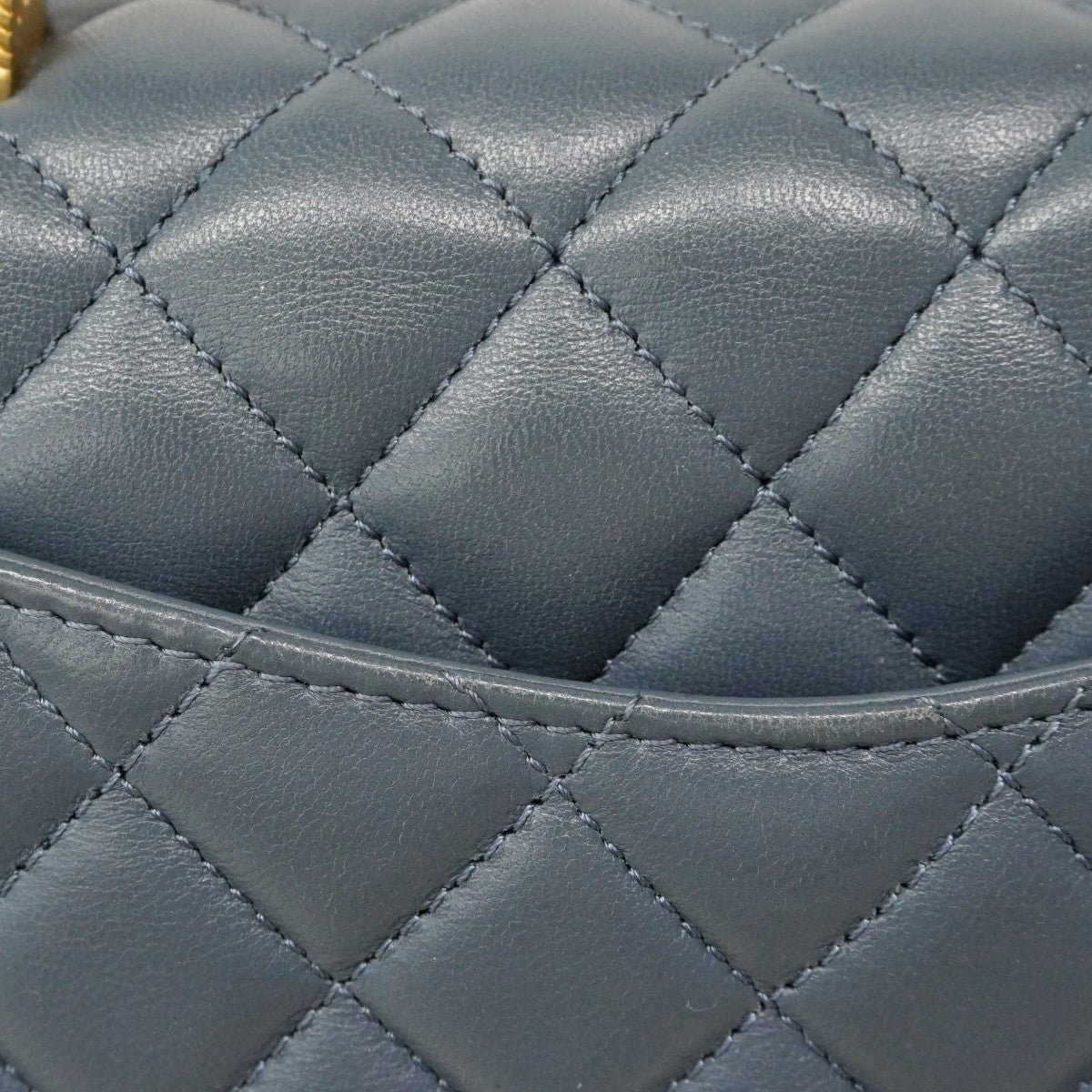 ★在庫処分★最終価格★SALE【6db1631-k】シャネル ハンドバッグ マトラッセ チェーンショルダー ラムスキン ブルー シャンパンゴールド金具 2wayバッグ【中古】レディース