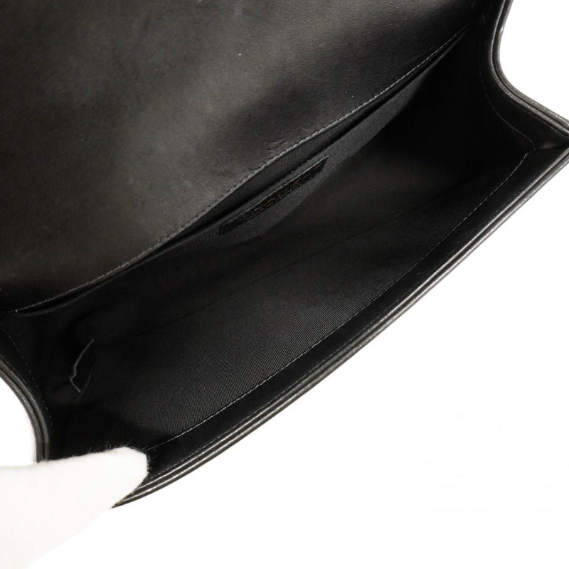 【6db1708-k】シャネル ショルダーバッグ ボーイシャネル チェーンショルダー ラムスキン ブラック ゴールド金具【中古】レディース