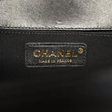 【6db1708-k】シャネル ショルダーバッグ ボーイシャネル チェーンショルダー ラムスキン ブラック ゴールド金具【中古】レディース