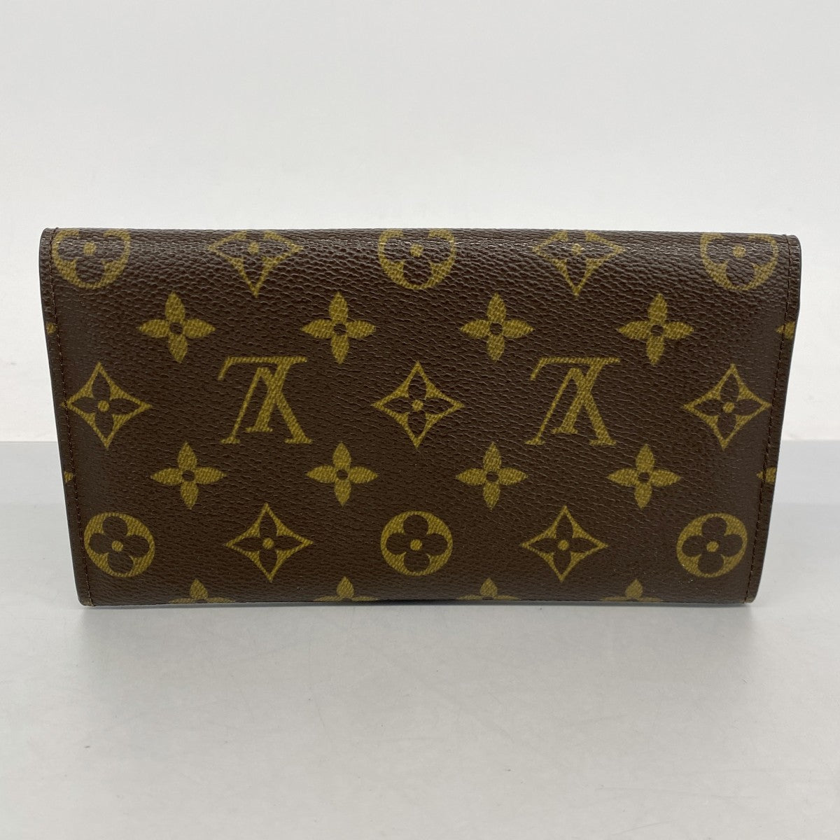 【6db1791】ルイヴィトン 長財布 モノグラム ポルトモネクレディ M61725 ブラウン【中古】レディース