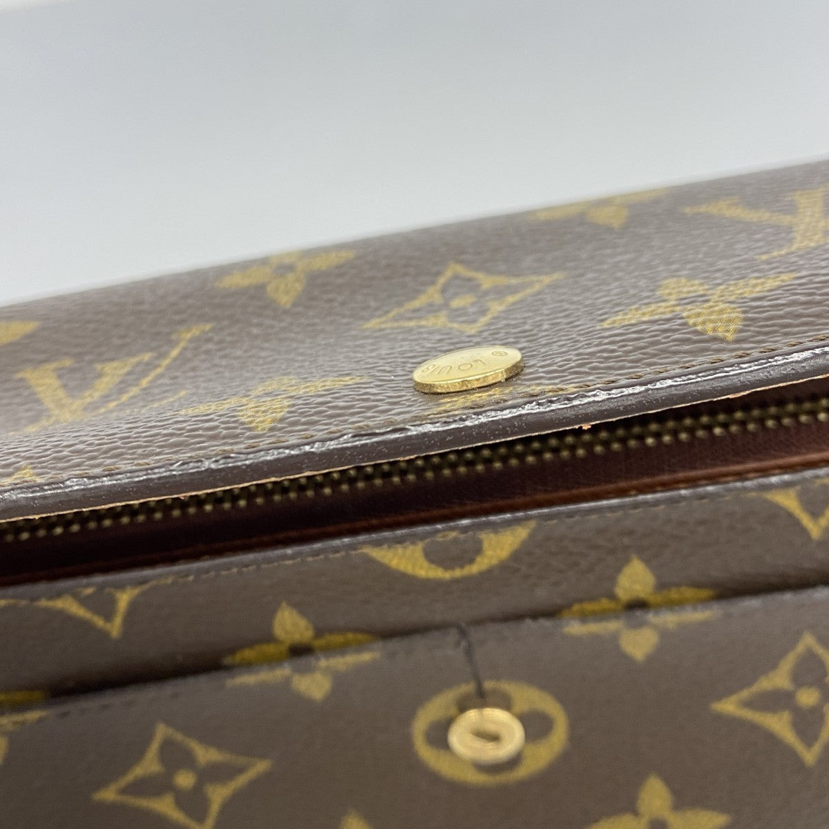 【6db1791】ルイヴィトン 長財布 モノグラム ポルトモネクレディ M61725 ブラウン【中古】レディース