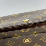 【6db1791】ルイヴィトン 長財布 モノグラム ポルトモネクレディ M61725 ブラウン【中古】レディース