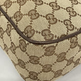 【6db1844-k】グッチ ショルダーバッグ GGキャンバス 131211 キャンバス ベージュ ブラウン シルバー金具【中古】レディース